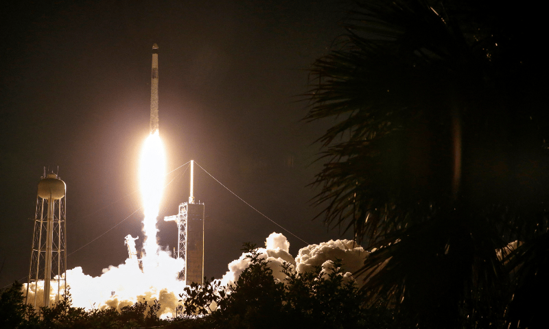 India Poland Hungary astronauts space station mission captured during SpaceX Axiom 4 launch with Peggy Whitson