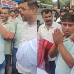 Virar Auto Driver Assault scene with crowd attacking driver over anti-Marathi remarks